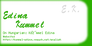 edina kummel business card